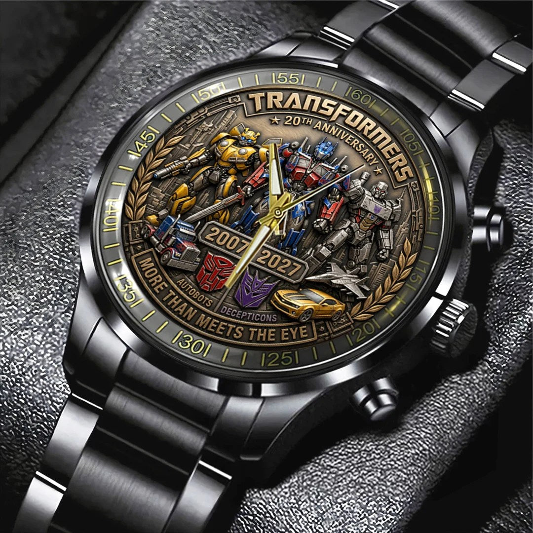Transformers 20th Anniversary Black Stainless Steel Watch – TANTN25631