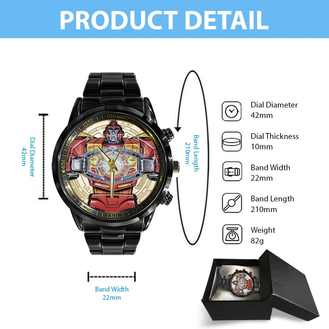 The Transformers: The Movie 40th Anniversary Black Stainless Steel Watch – TANTN25686