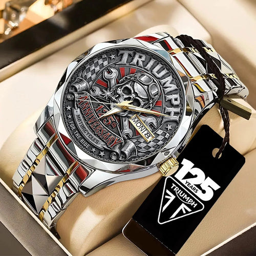 Triumph Motorcycles 125th Anniversary 2027 Alloy Luxury Quartz Watch – TANTN26331