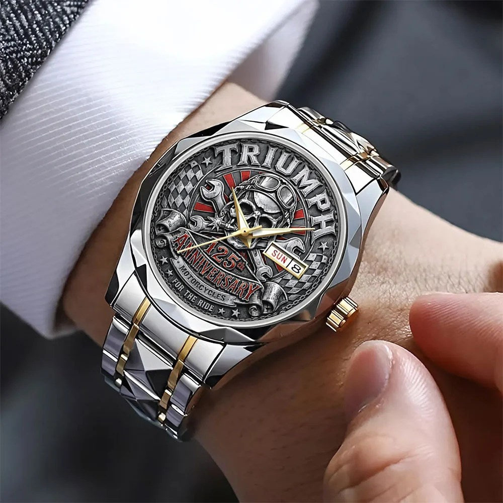 Triumph Motorcycles 125th Anniversary 2027 Alloy Luxury Quartz Watch – TANTN26331