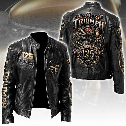 Triumph Motorcycles 125th Anniversary 2027 Motorcycle Leather Jacket – TANTN26325