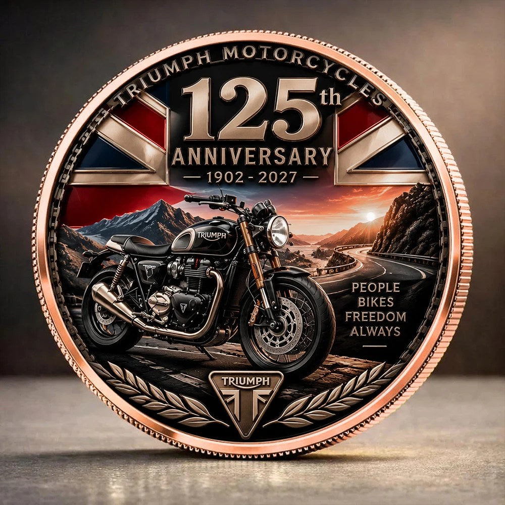 Triumph Motorcycles 125th Anniversary 2027 Commemorative Coin – TANTN26236