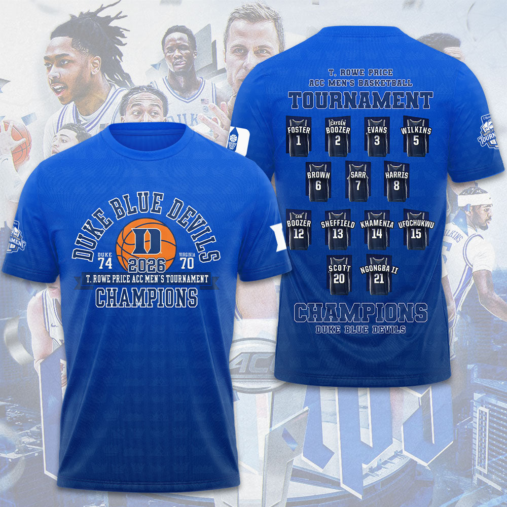 Duke Blue Devils Men's Basketball 3D Apparel – GNE5518