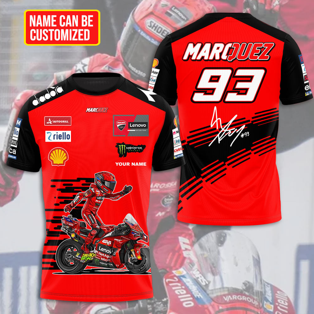 Personalized Ducati Lenovo Team x Marc Marquez 3D Apparel – TMTHU1184