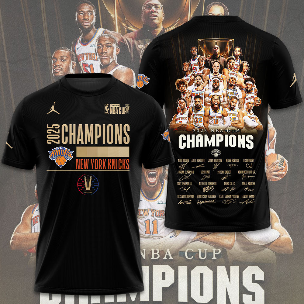 New York Knicks 2025 NBA Cup Champions 3D Apparel – TMTHU2706