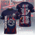 New England Patriots 2025 AFC Champions 3D Apparel – TMTHU3454