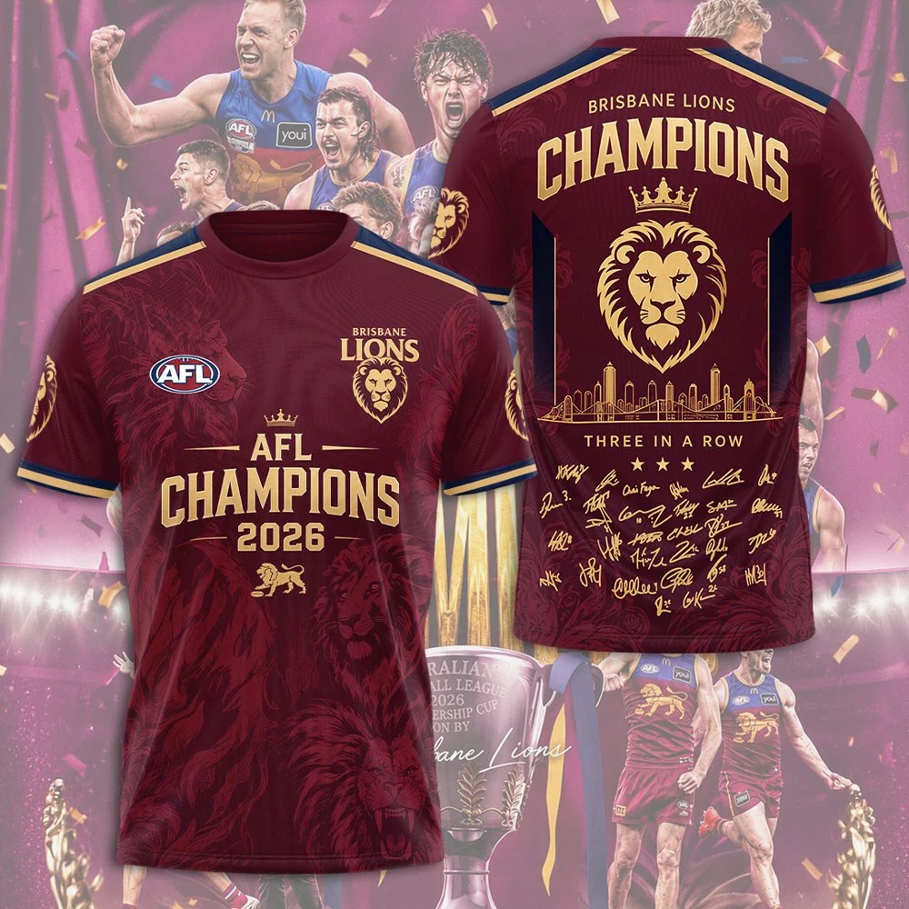 Brisbane Lions 2026 AFL Premiers 3D Apparel – TMTHU9680