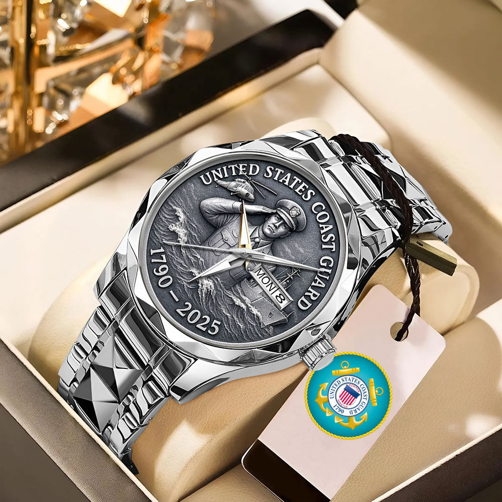US Coast Guard 2025 Anniversary Alloy Luxury Quartz Watch – MAITM12902