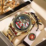 US Marine Corps Alloy Luxury Quartz Watch – MAITM12594