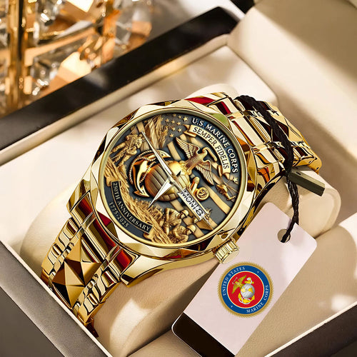 US Marine Corps Alloy Luxury Quartz Watch – MAITM 12288