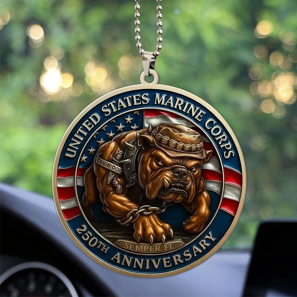 US Marine Corps Custom Shape 2-Side Printed Acrylic Car Ornament – MAITM12554