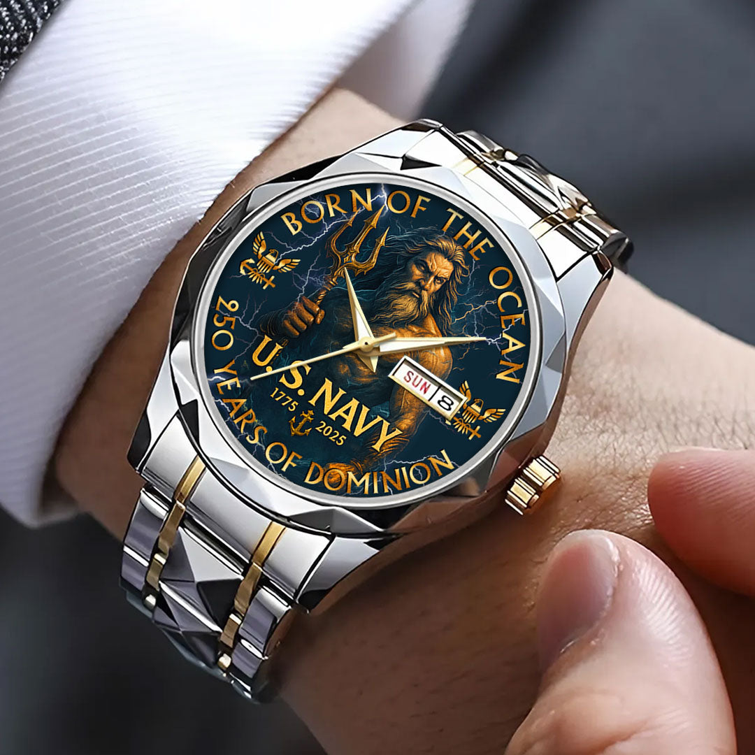 US Navy 250th Anniversary Alloy Luxury Quartz Watch – HOATT13149