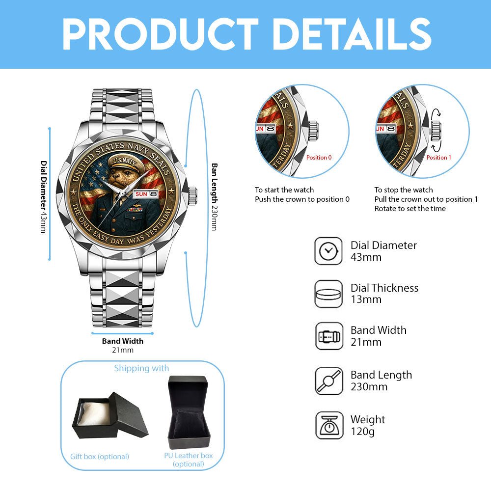 US Navy Alloy Luxury Quartz Watch – MAITM12672