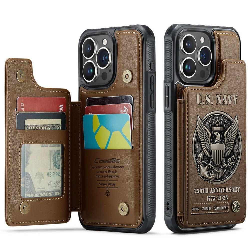 US Navy Leather Wallet Phone Case – MAITM12589
