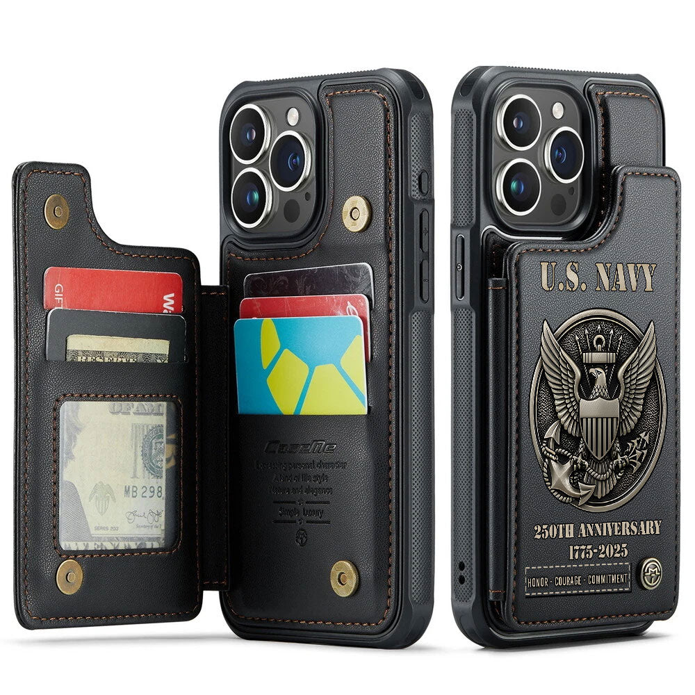 US Navy Leather Wallet Phone Case – MAITM12589