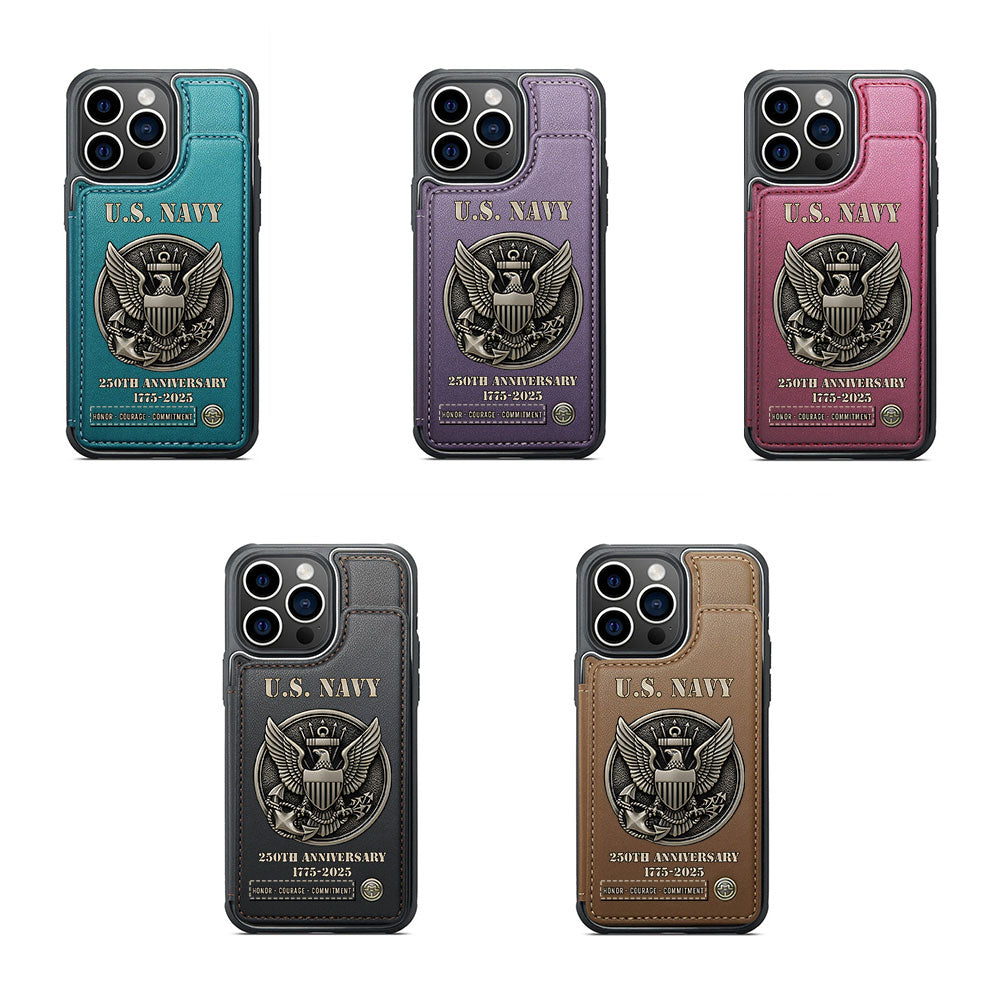 US Navy Leather Wallet Phone Case – MAITM12589