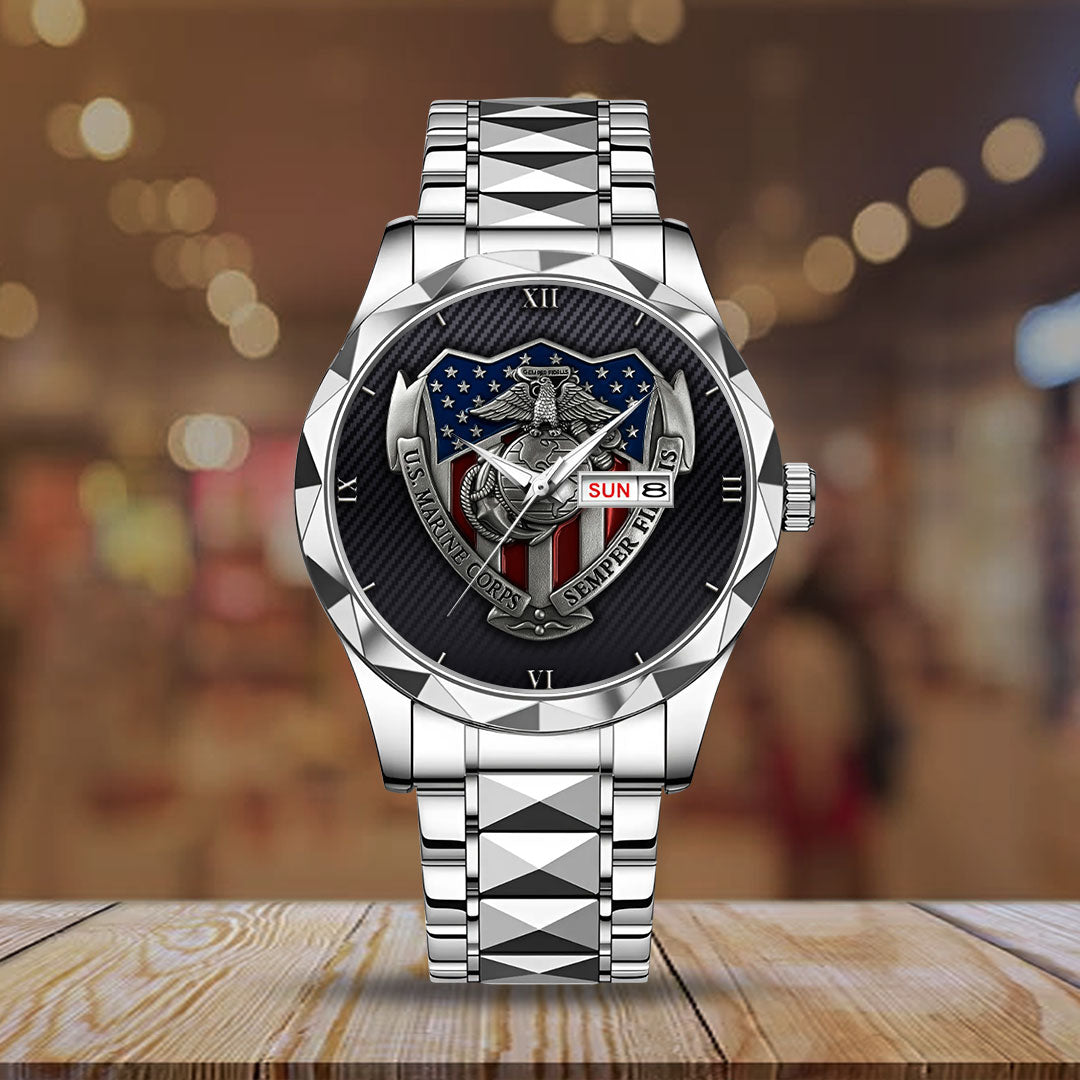 US Marine Corps Alloy Luxury Quartz Watch – TMTHU489