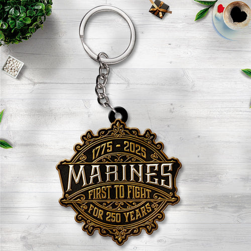 US Marine Corps 250th Anniversary 2025 Custom Shape 2-sided Keychain – TMTHU625