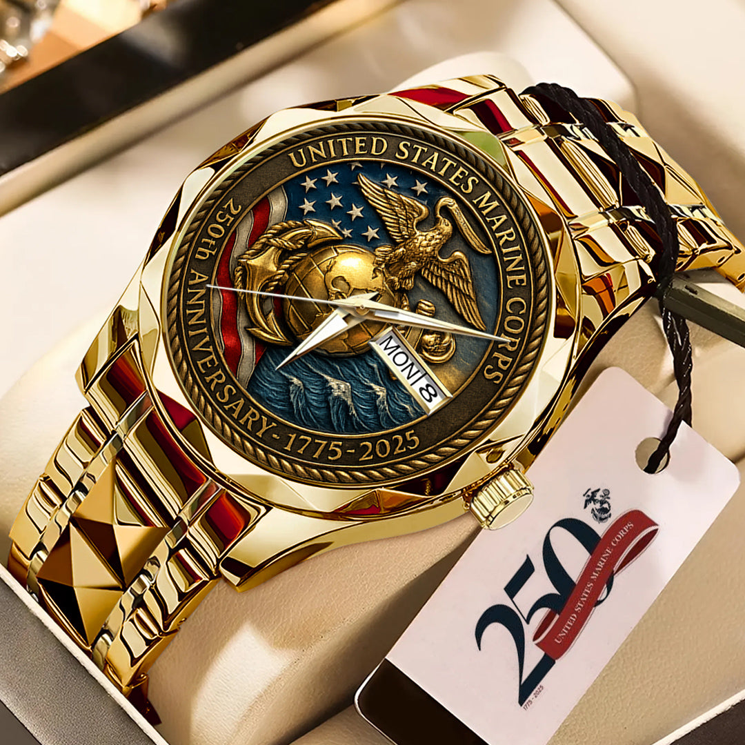 US Marine Corps 250th Anniversary 2025 Alloy Luxury Quartz Watch – TMTHU579