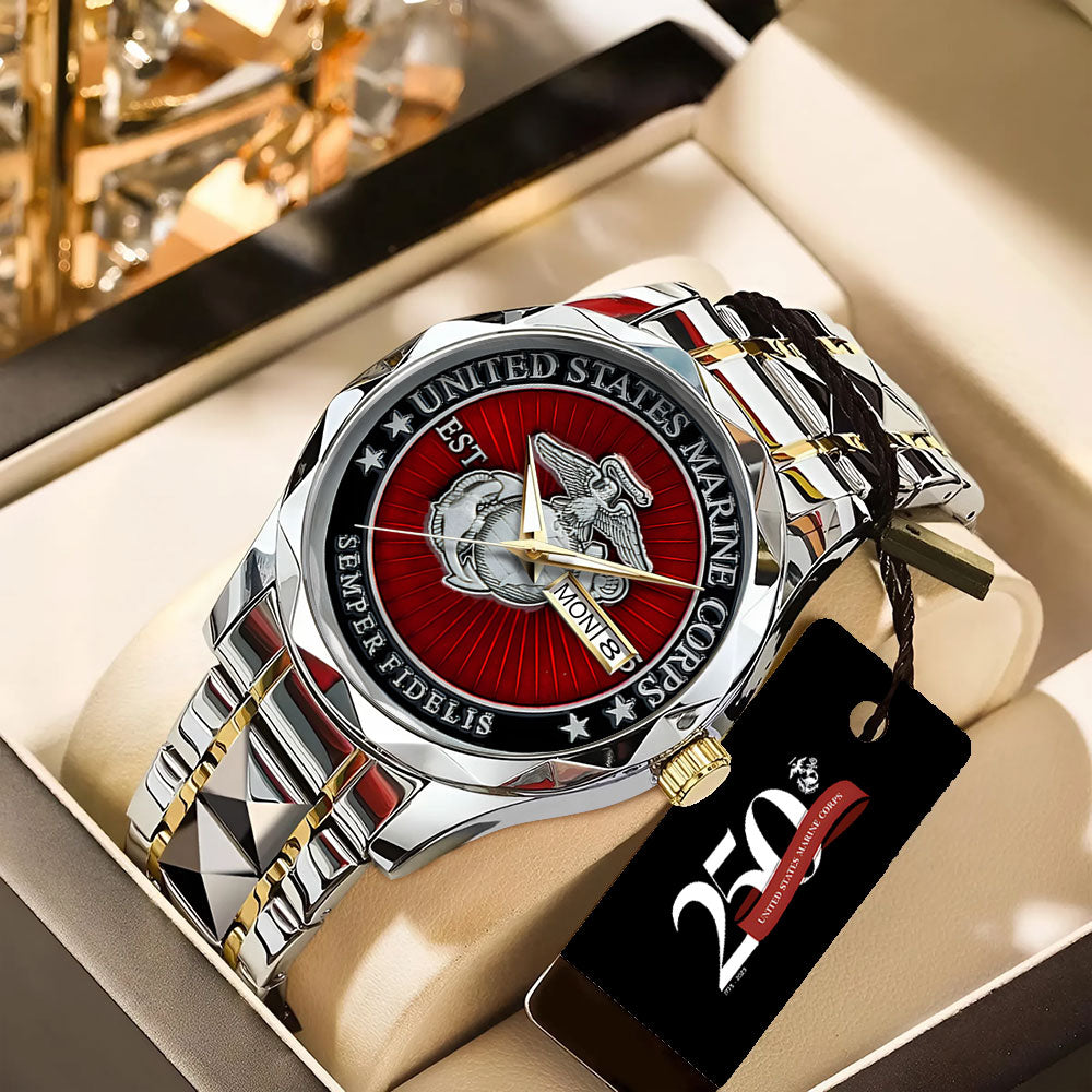 US Marine Corps Alloy Luxury Quartz Watch – TANTN 14629