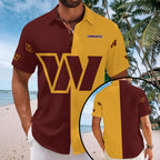 Washington Commanders Short Sleeve Button-Down Shirt – MAITM13575