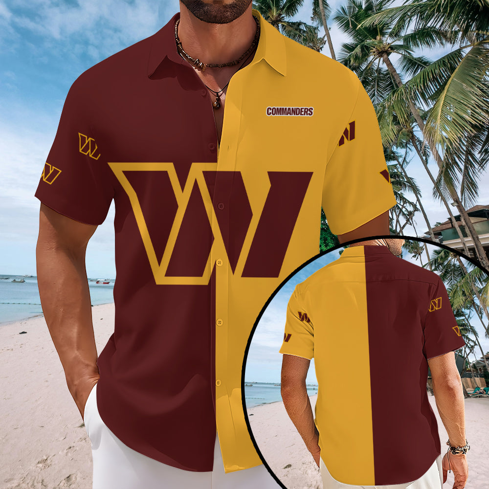 Washington Commanders Short Sleeve Button-Down Shirt – MAITM13575