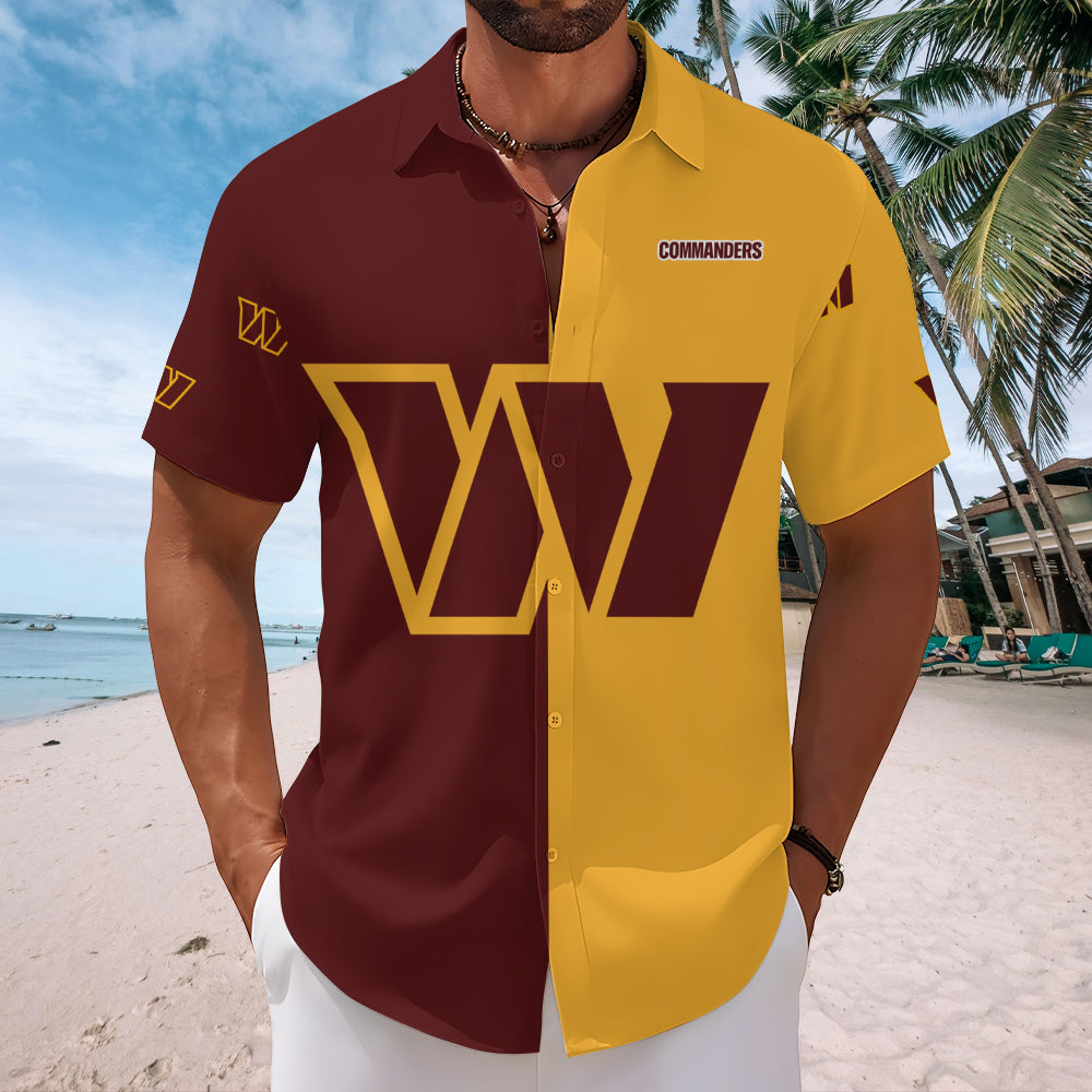 Washington Commanders Short Sleeve Button-Down Shirt – MAITM13575