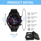 Washington Nationals Black Stainless Steel Watch – MAITM13452