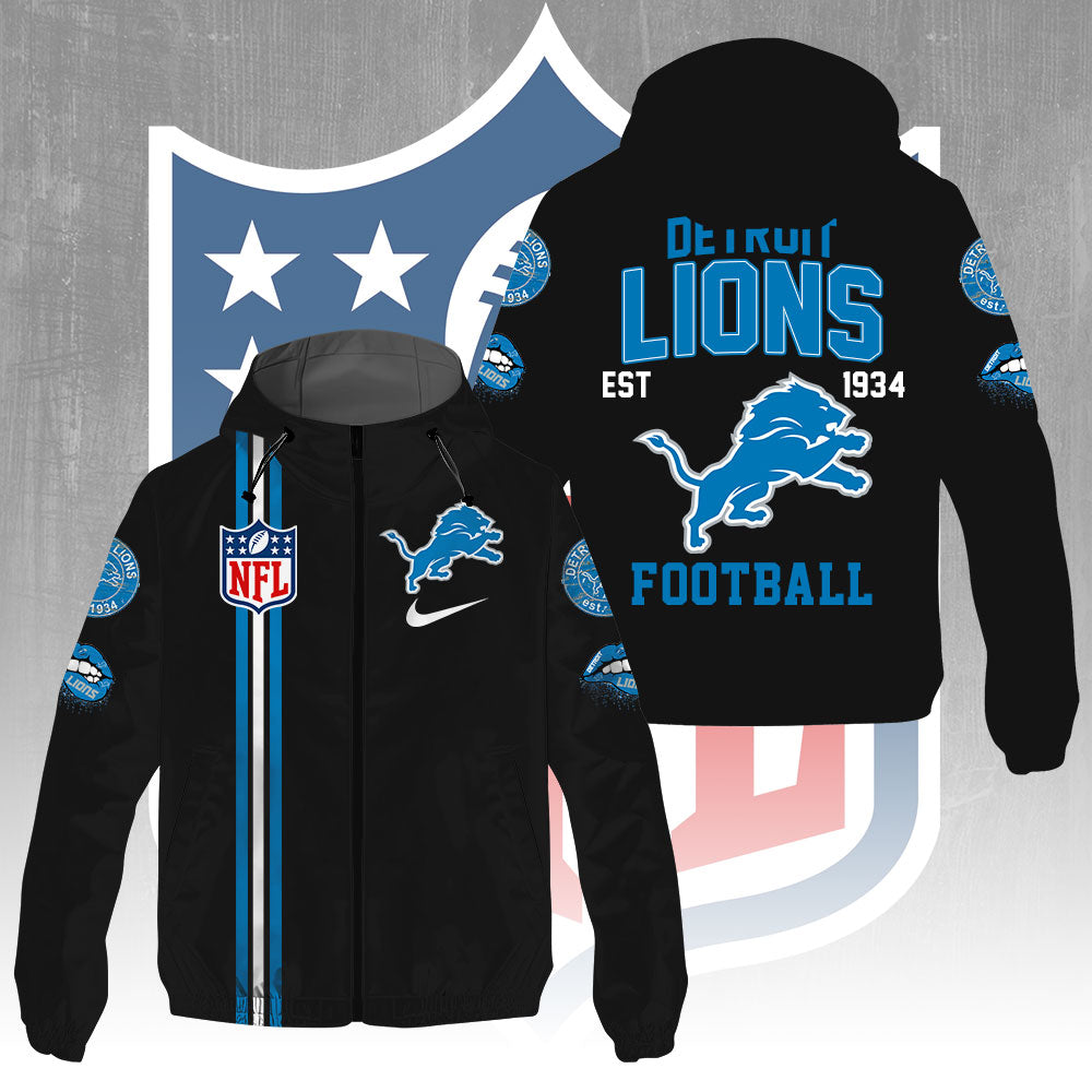 Detroit Lions 3D Windbreaker Jacket – GNE4288