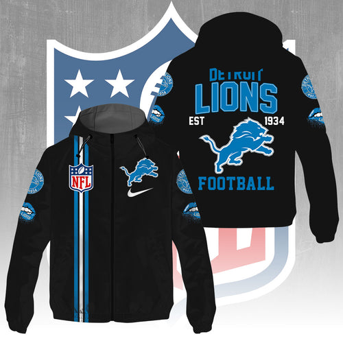Detroit Lions 3D Windbreaker Jacket – GNE4288