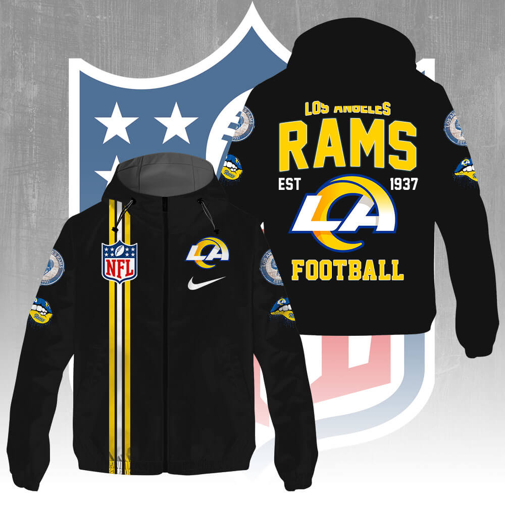 Los Angeles Rams 3D Windbreaker Jacket – GNE4292