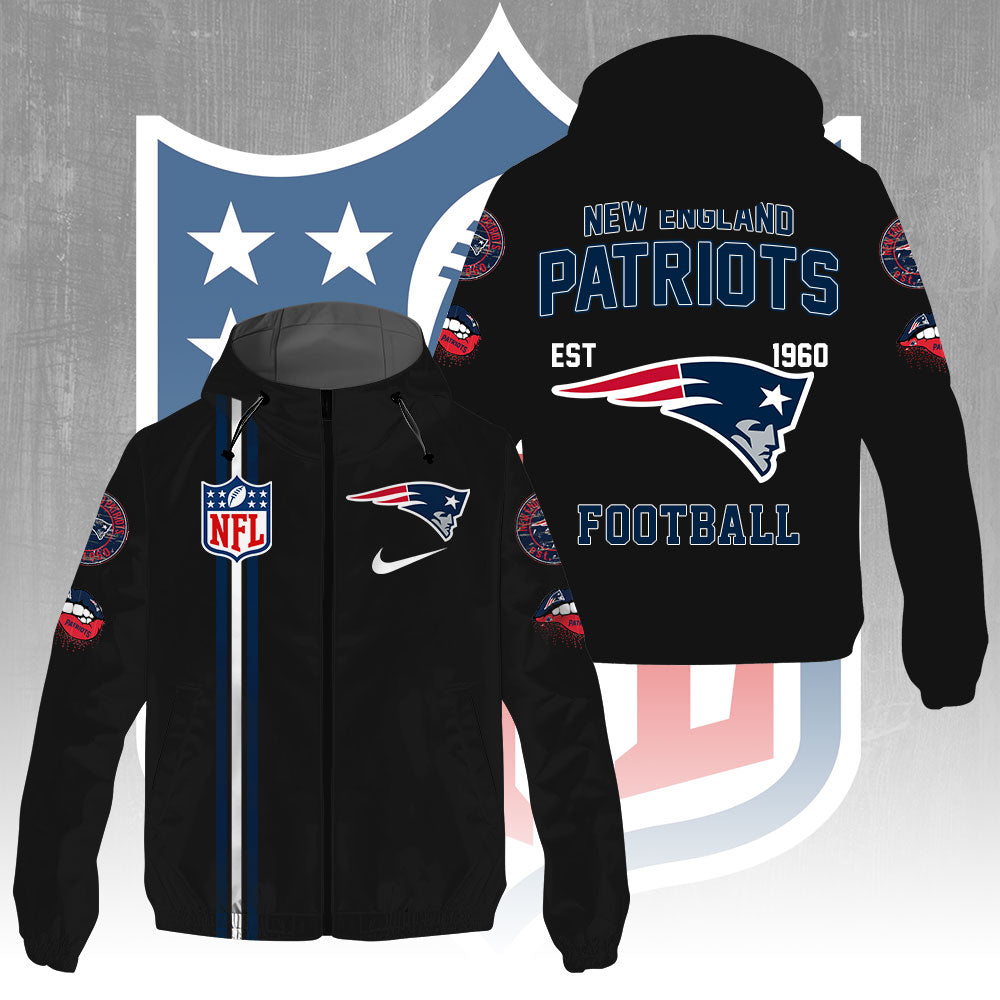 New England Patriots 3D Windbreaker Jacket – GNE4303