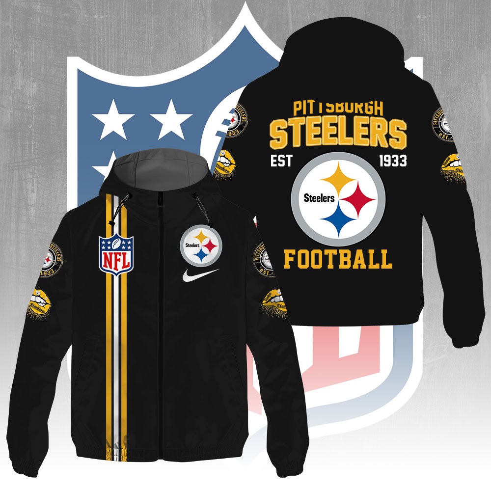 Pittsburgh Steelers 3D Windbreaker Jacket – GNE4307