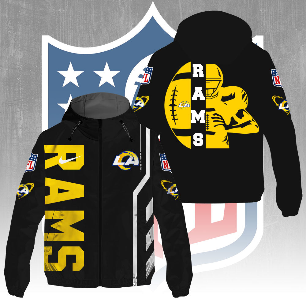 Los Angeles Rams 3D Windbreaker Jacket – GNE4360