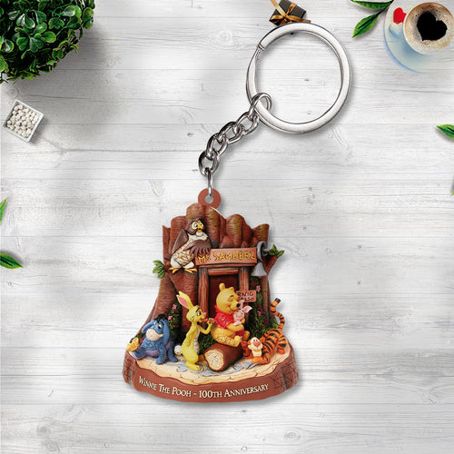 Winnie-the-Pooh 100th Anniversary Custom Shape 2-sided Keychain – TMTHU3108