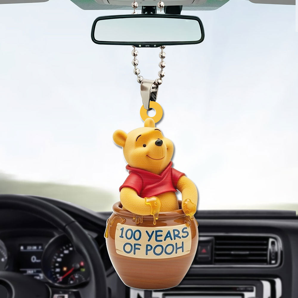 Winnie-the-Pooh 100th Anniversary Custom shape 2-sided Acrylic Car Ornament – TMTHU3681