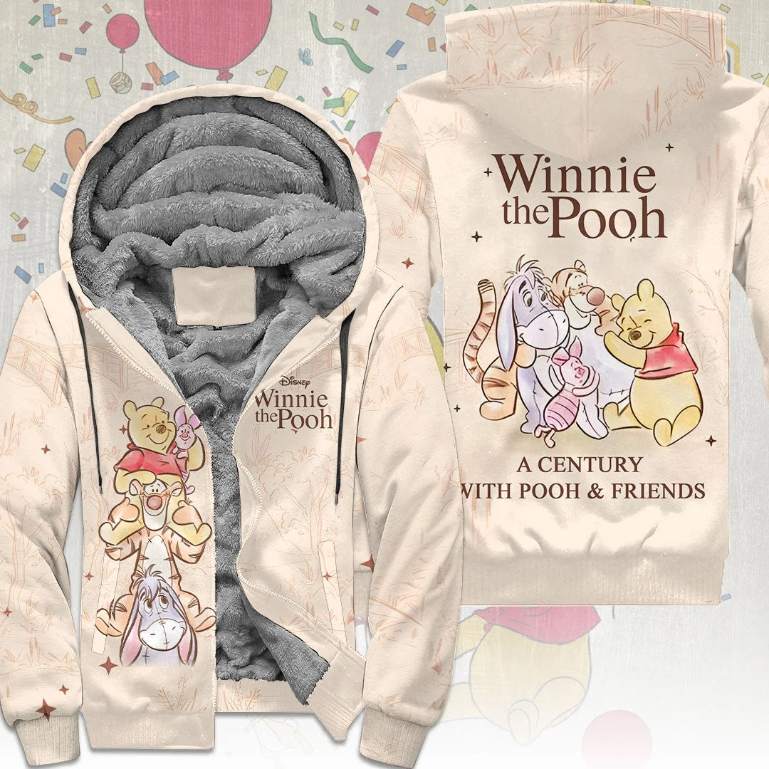 Winnie-the-Pooh 100th Anniversary 3D Fleece Zip Hoodie – TMTHU10180