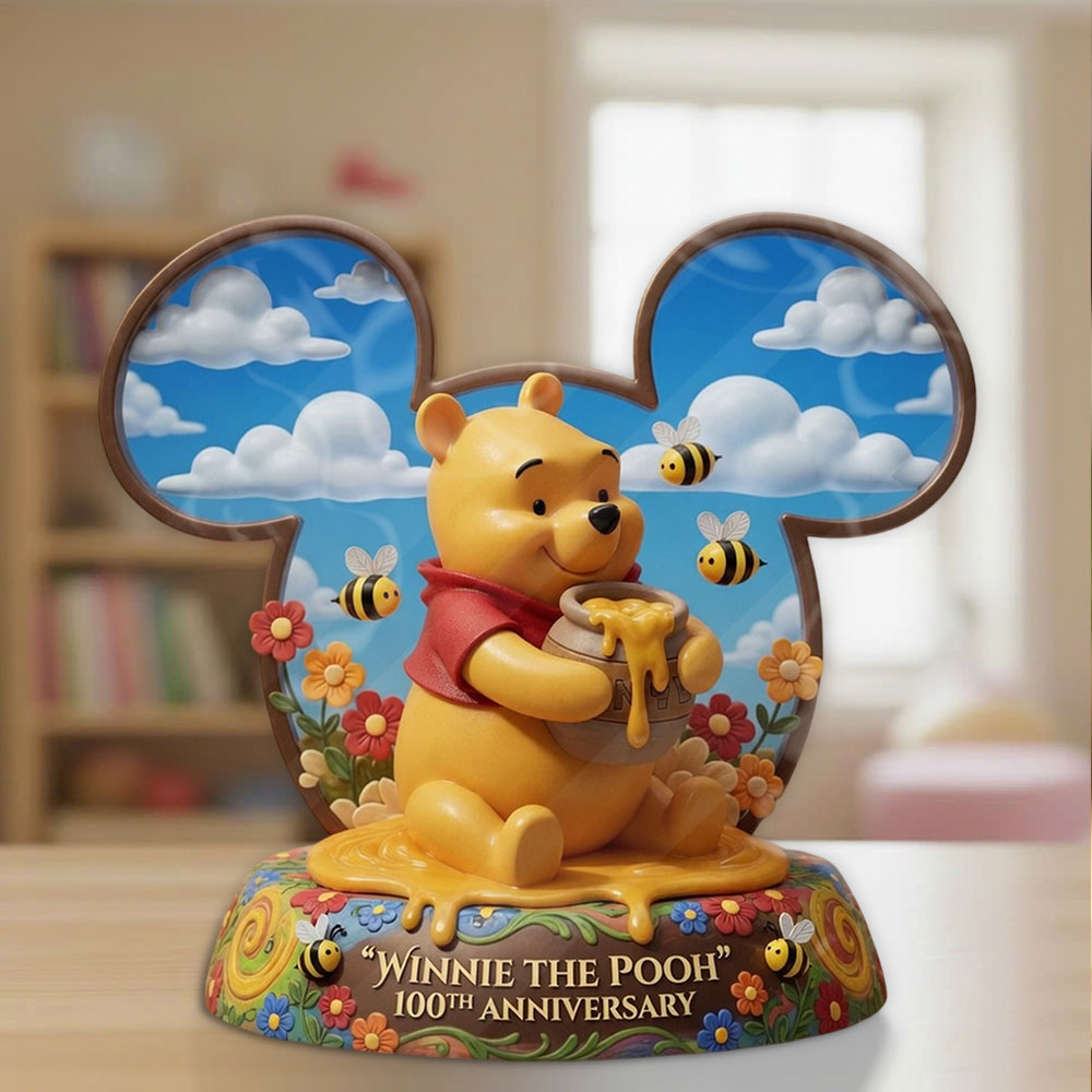 Winnie-the-Pooh 100th Anniversary Custom Shape Acrylic Plaque – TMTHU5902