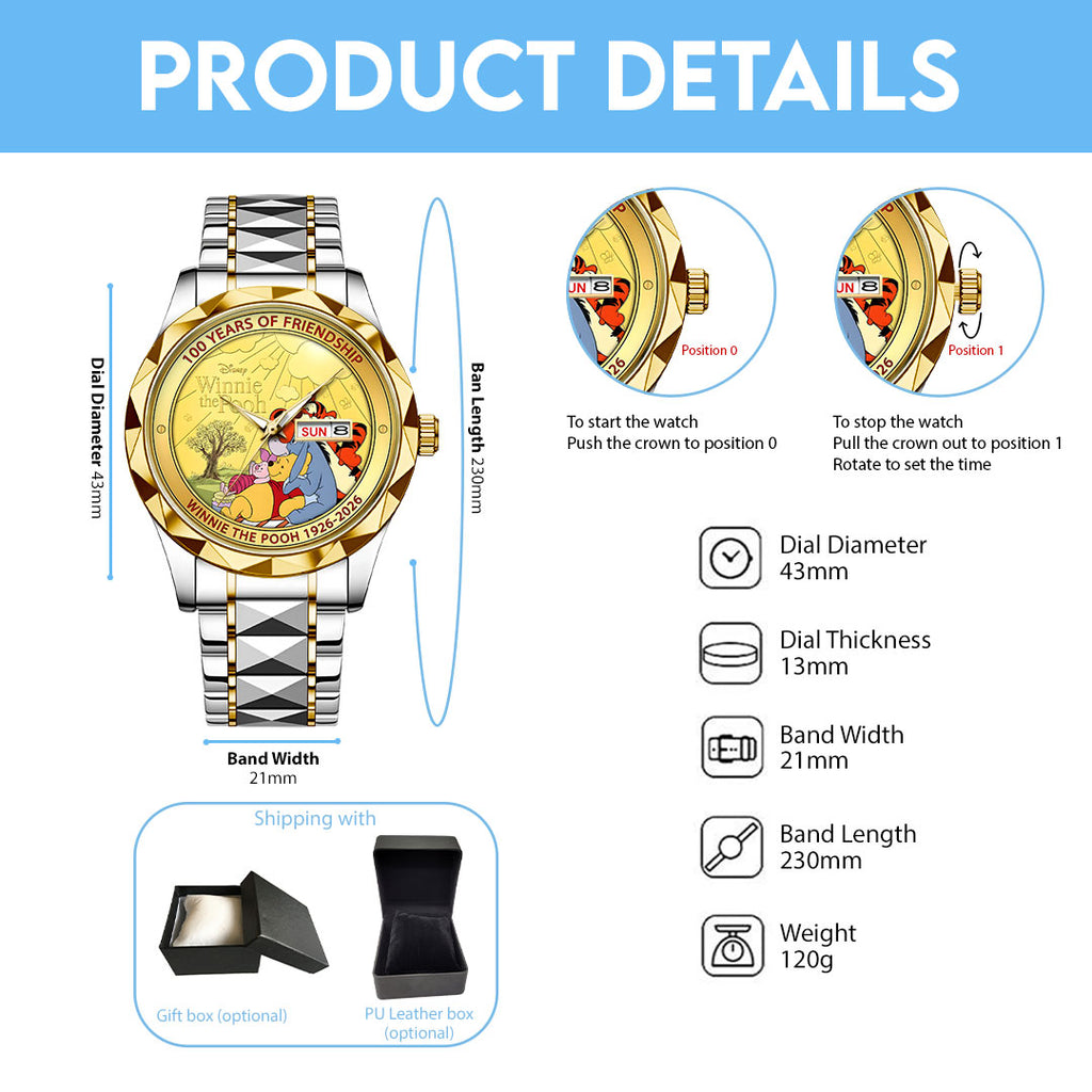 Winnie-the-Pooh 100th Anniversary Alloy Luxury Quartz Watch – HOATT15702
