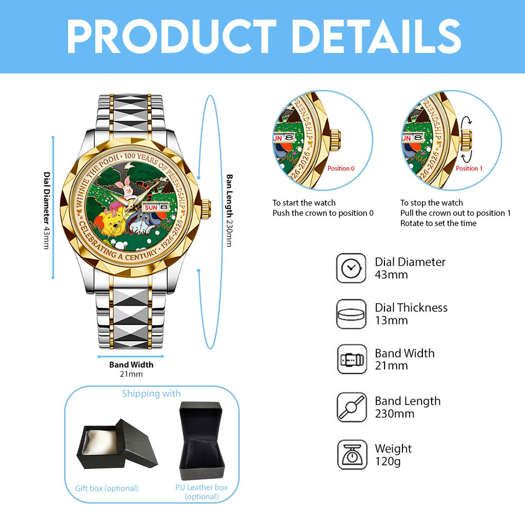 Winnie-the-Pooh 100th Anniversary Alloy Luxury Quartz Watch – HOATT15703