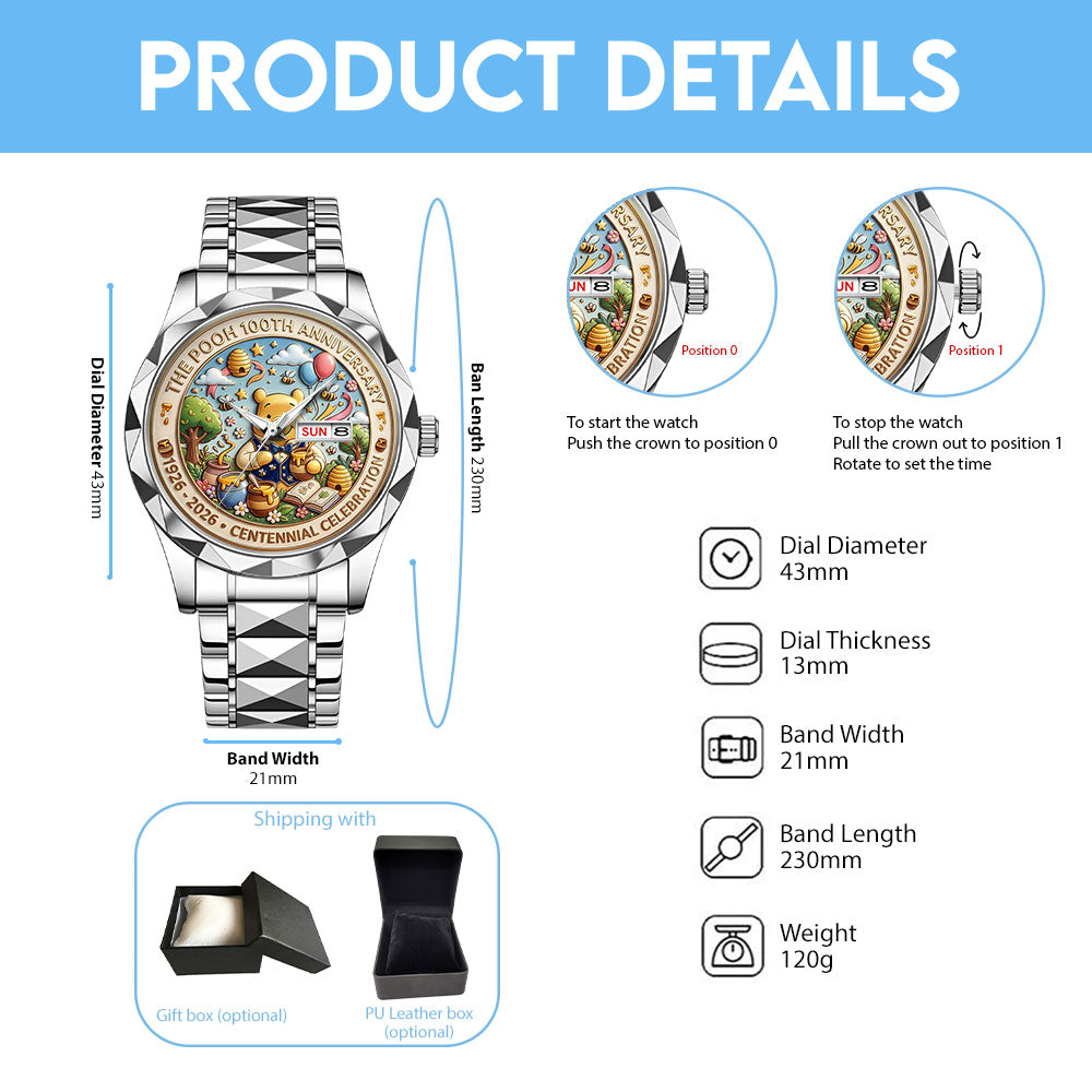 Winnie-the-Pooh 100th Anniversary Alloy Luxury Quartz Watch – MAITM14390