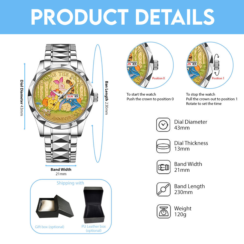 Winnie-the-Pooh 100th Anniversary Alloy Luxury Quartz Watch – TMTHU4974