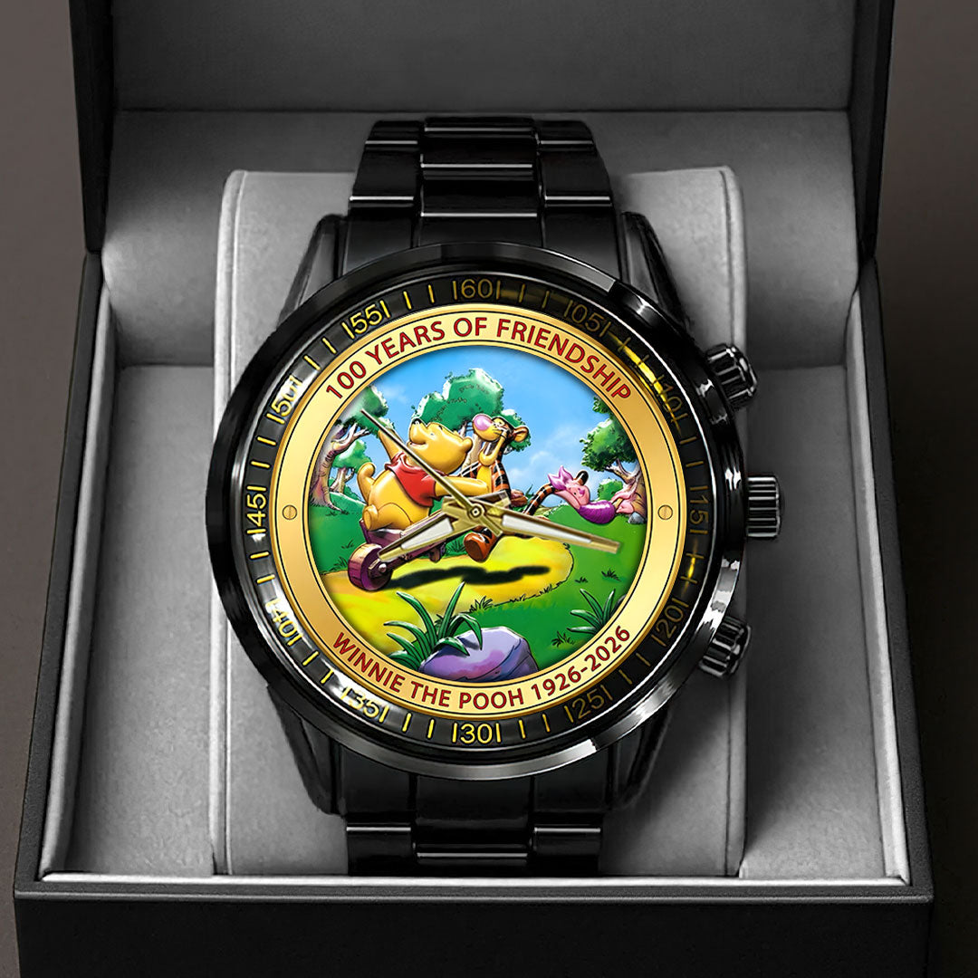 Winnie-the-Pooh 100th Anniversary Black Stainless Steel Watch – HOATT15635
