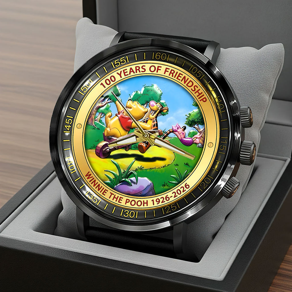 Winnie-the-Pooh 100th Anniversary Black Stainless Steel Watch – HOATT15635