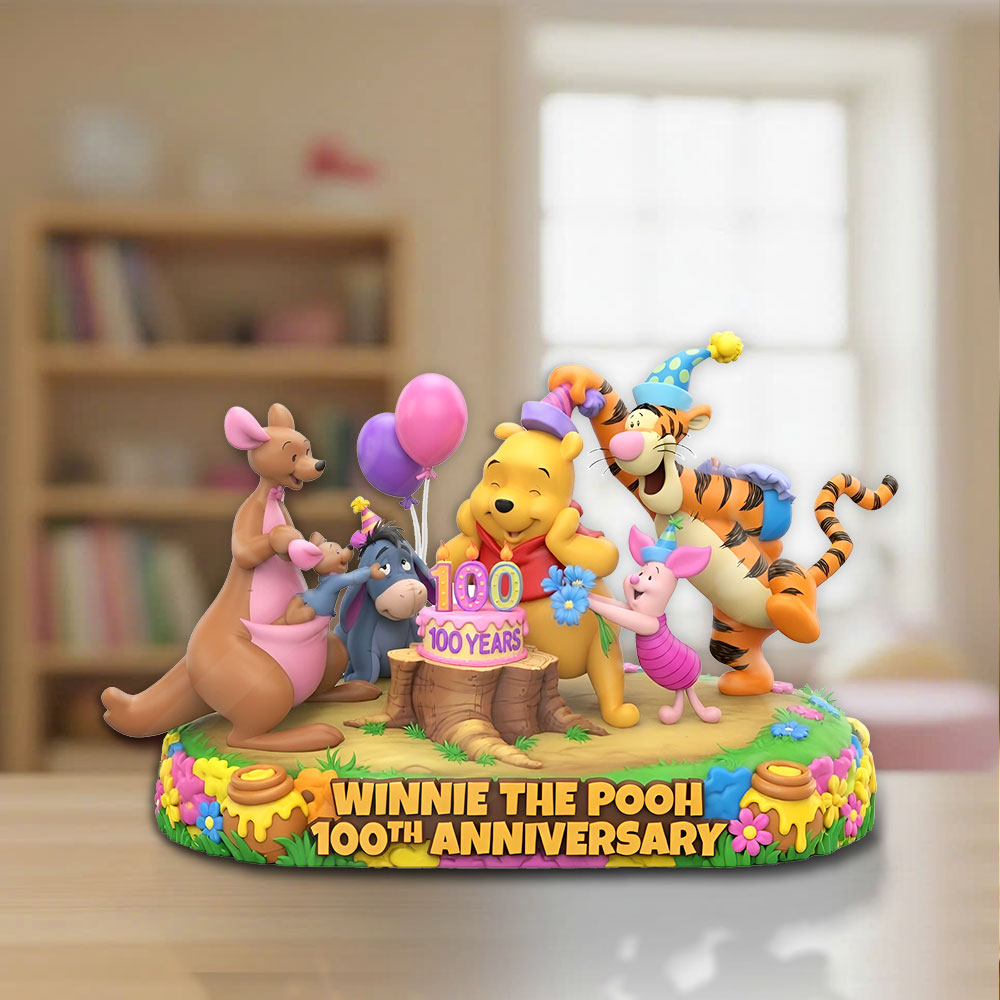 Winnie-the-Pooh 100th Anniversary Custom Shape Acrylic Plaque – TMTHU4554