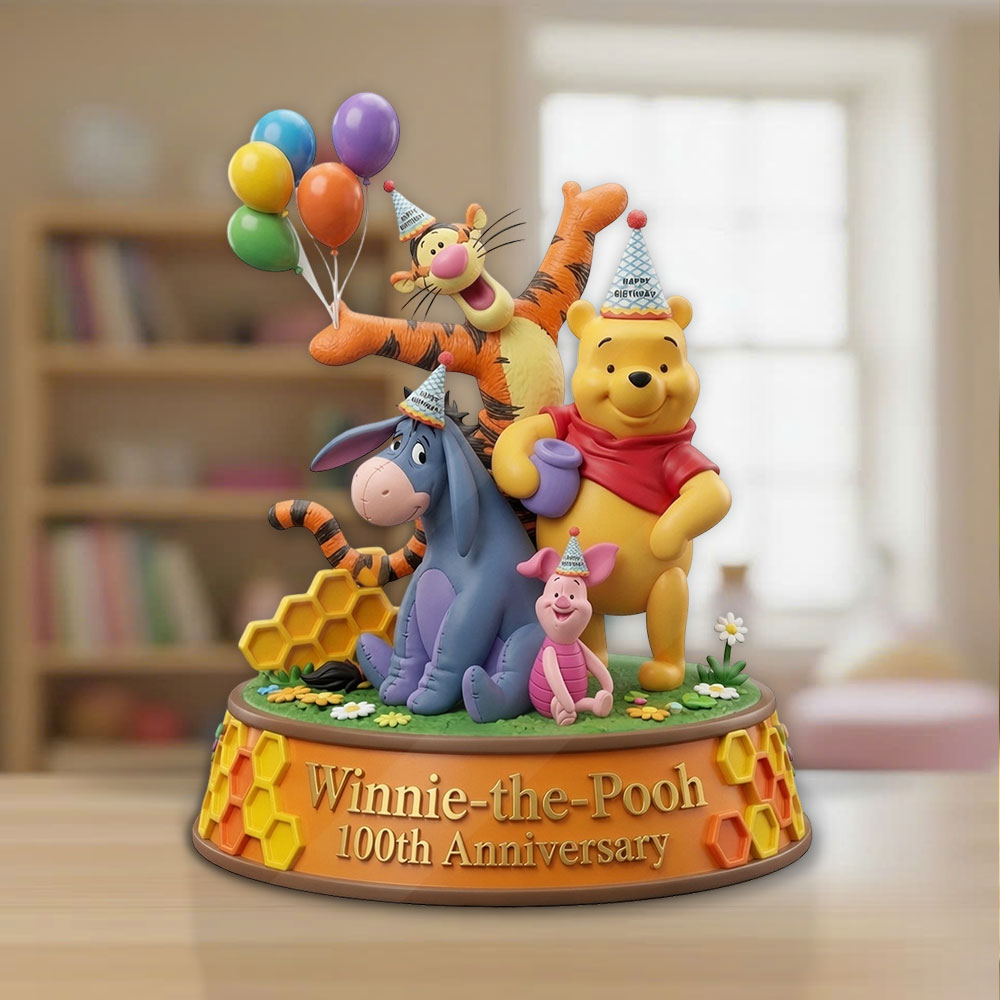 Winnie-the-Pooh 100th Anniversary Custom Shape Acrylic Plaque – TMTHU6983