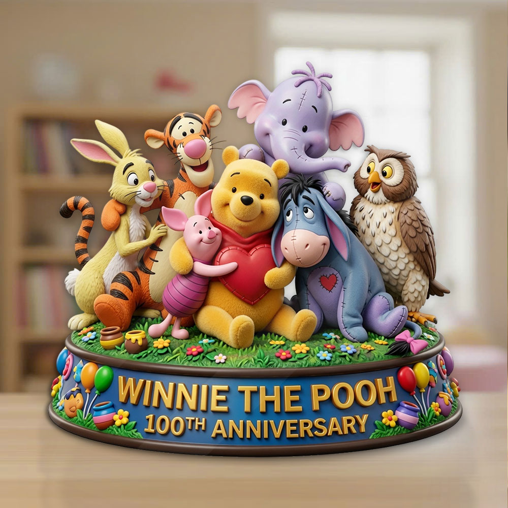 Winnie-the-Pooh 100th Anniversary Custom Shape Acrylic Plaque – TMTHU7006