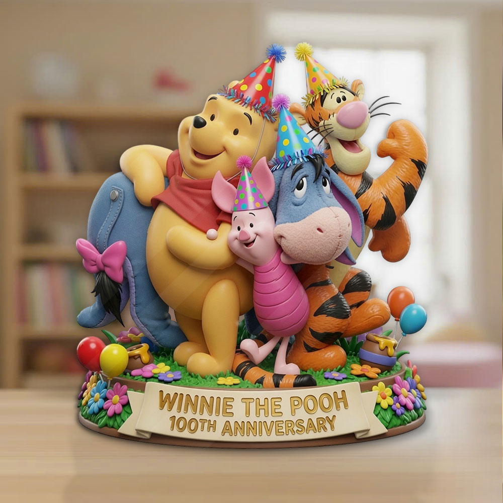Winnie-the-Pooh 100th Anniversary Custom Shape Acrylic Plaque – TMTHU7007
