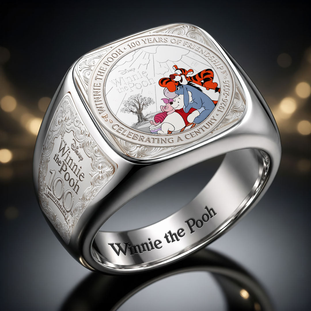 Winnie-the-Pooh 100th Anniversary 3D Engraved Ring – HOATT19814