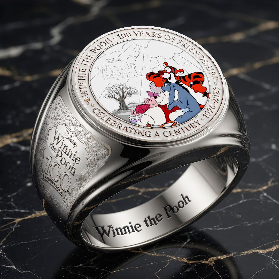Winnie-the-Pooh 100th Anniversary 3D Engraved Ring – HOATT19814